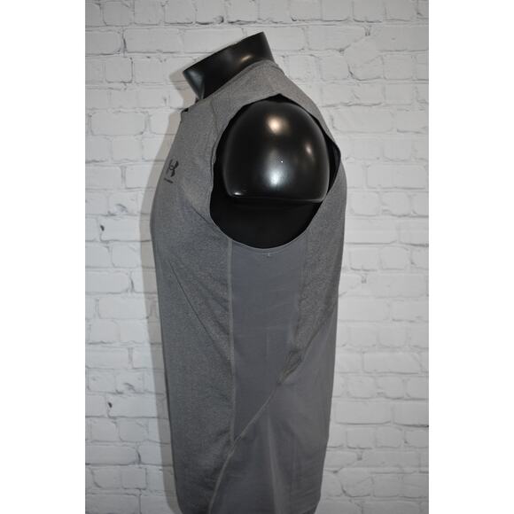 Under Armour Gym Shirt Tanktop Mens Size XL Compression Gray HeatGear Polyester - Picture 3 of 9